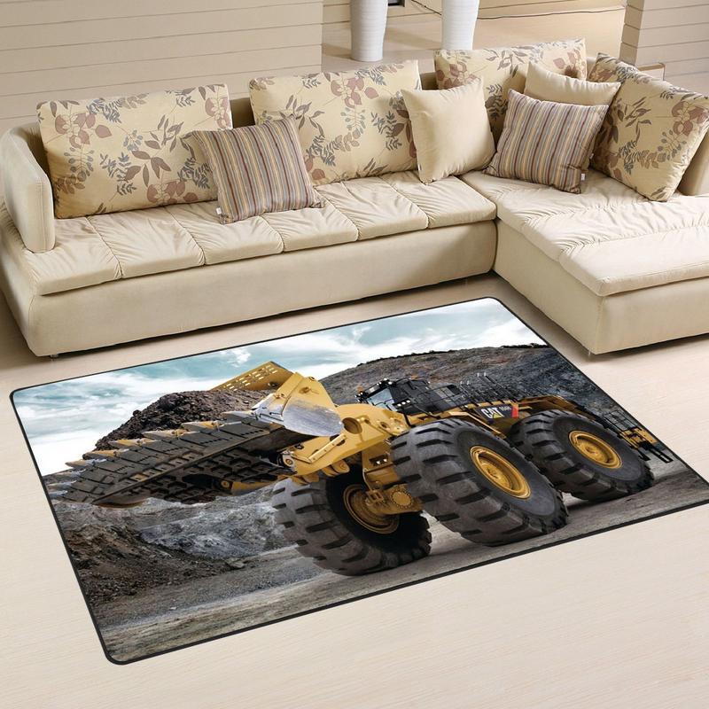 Heavy Equipment Area Rug 01510 Home Decor Bedroom Living Room Decor