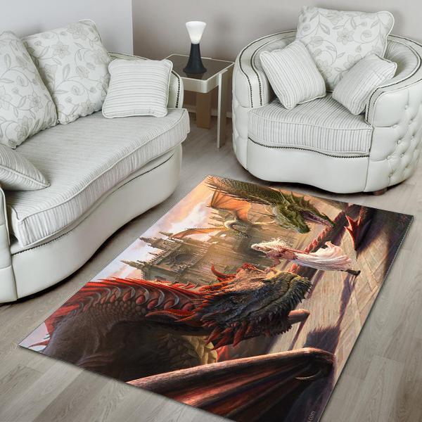 Dragon Area Rug 01860 Home Decor Bedroom Living Room Decor