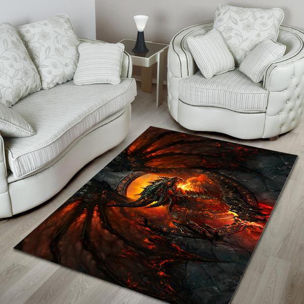 Dragon Area Rug 01882 Home Decor Bedroom Living Room Decor