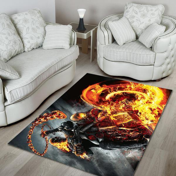 Skull Area Rug 01903 Home Decor Bedroom Living Room Decor