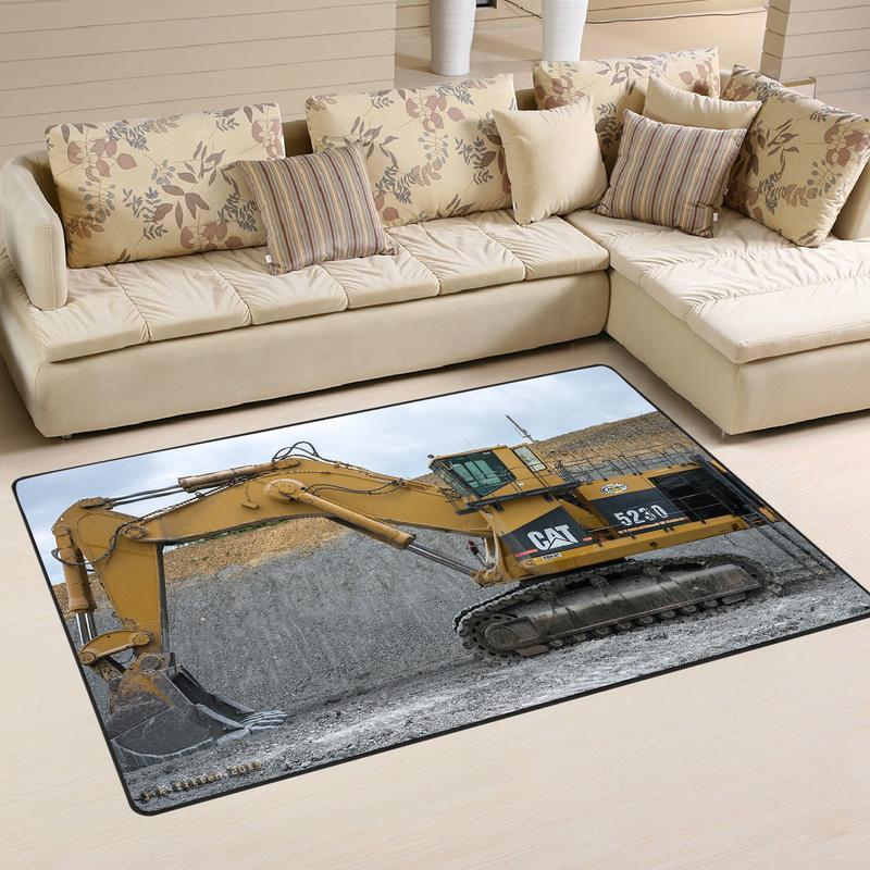 Heavy Equipment Area Rug 01924 Home Decor Bedroom Living Room Decor