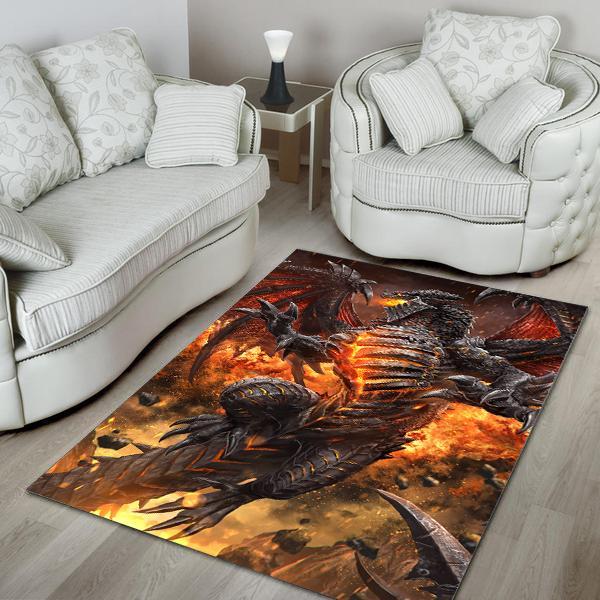 Dragon Area Rug 01937 Home Decor Bedroom Living Room Decor