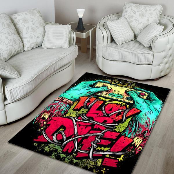 Skull Area Rug 02101 Home Decor Bedroom Living Room Decor