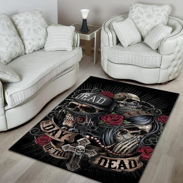 Skull Area Rug 02110 Home Decor Bedroom Living Room Decor