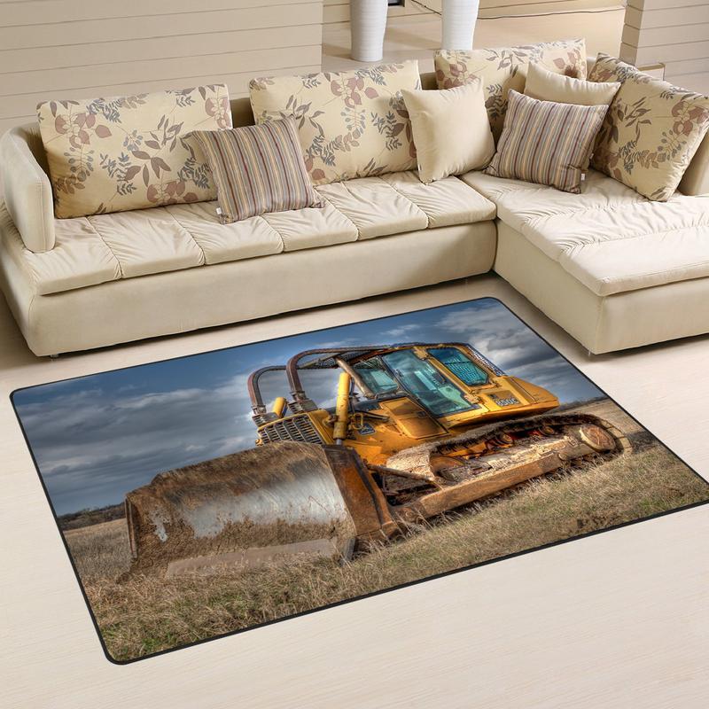 Heavy Equipment Area Rug 02146 Home Decor Bedroom Living Room Decor