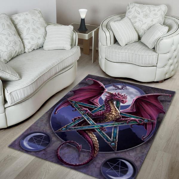 Dragon Area Rug 02148 Home Decor Bedroom Living Room Decor