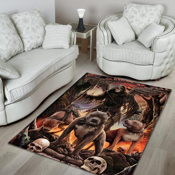 Skull Area Rug 02154 Home Decor Bedroom Living Room Decor