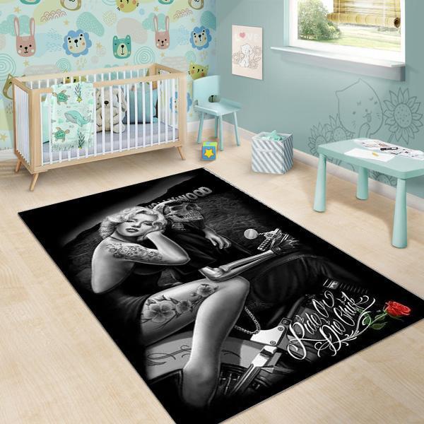 Skull Area Rug 02156 Home Decor Bedroom Living Room Decor