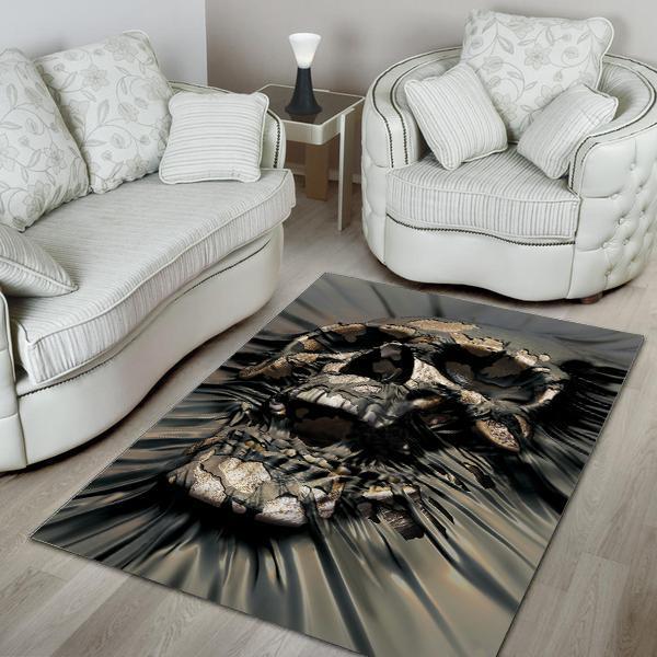 Skull Area Rug 02162 Home Decor Bedroom Living Room Decor