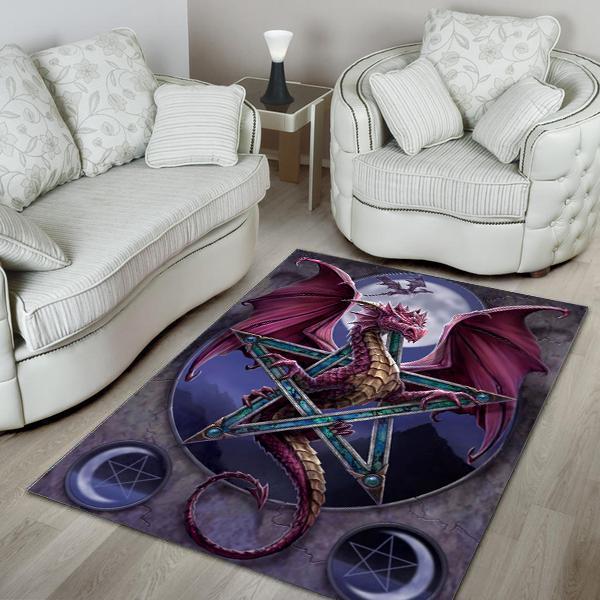 Dragon Area Rug 02164 Home Decor Bedroom Living Room Decor