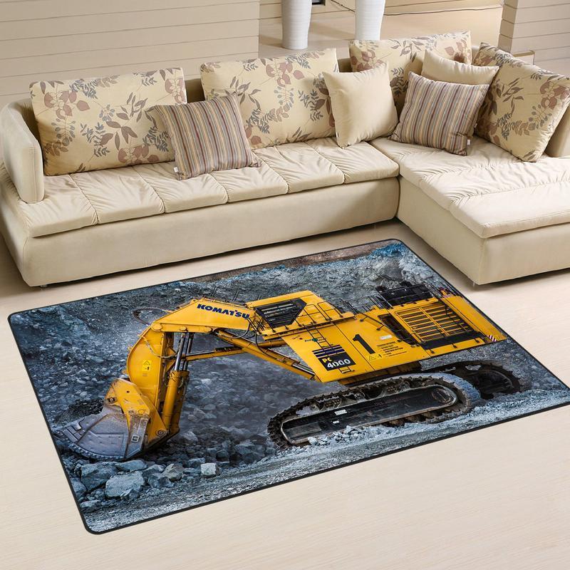 Heavy Equipment Area Rug 02173 Home Decor Bedroom Living Room Decor