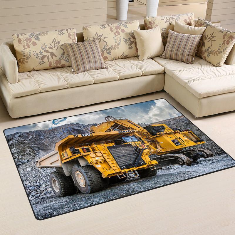 Heavy Equipment Area Rug 02182 Home Decor Bedroom Living Room Decor