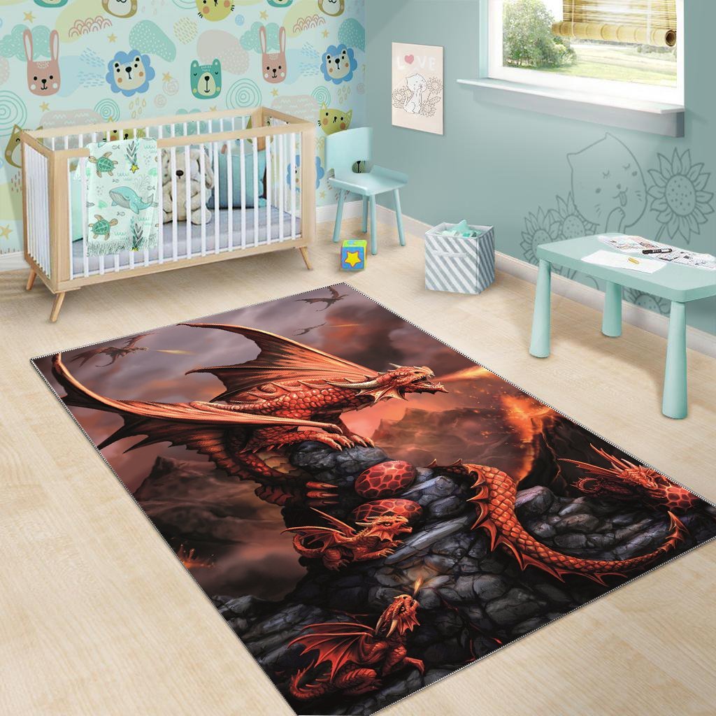 Dragon Area Rug 02218 Home Decor Bedroom Living Room Decor