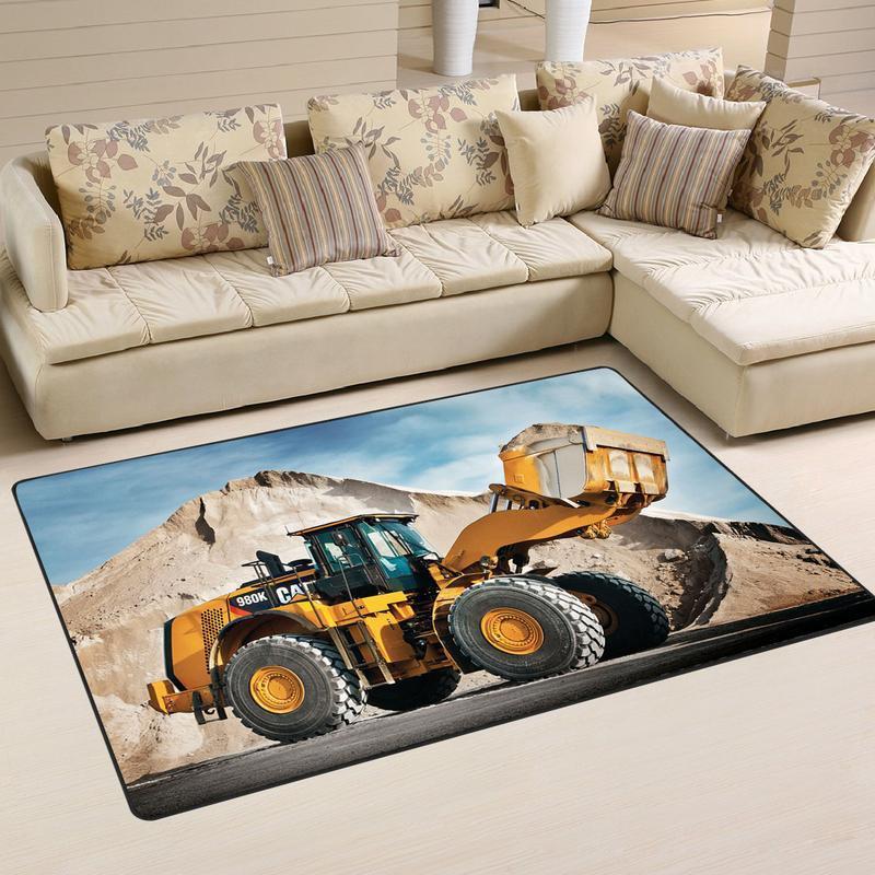 Heavy Equipment Area Rug 02304 Home Decor Bedroom Living Room Decor