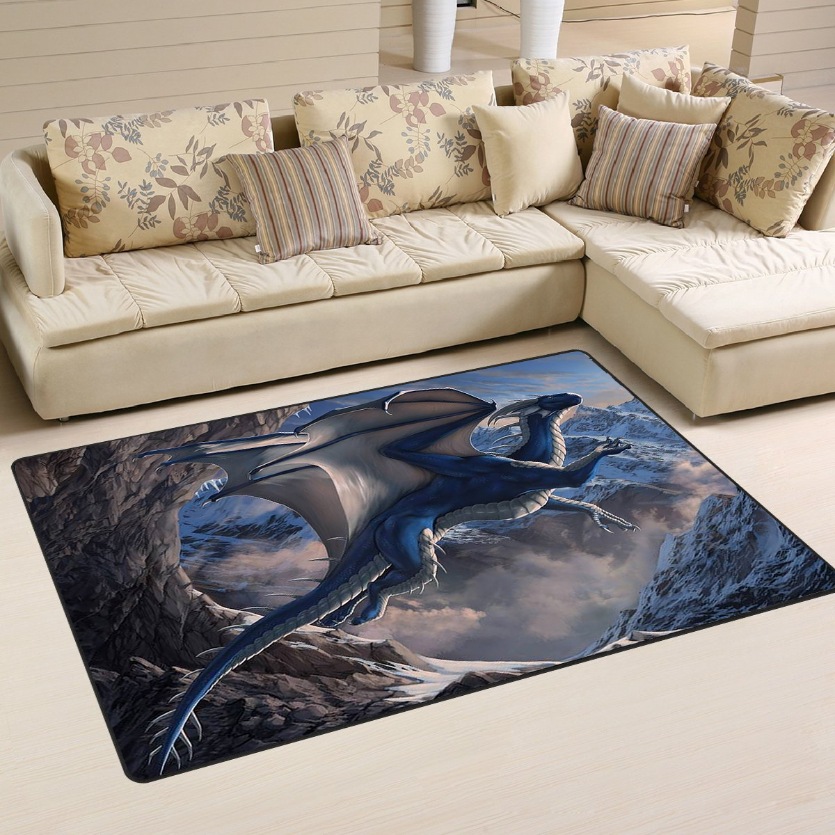 Dragon Area Rug 02649 Home Decor Bedroom Living Room Decor