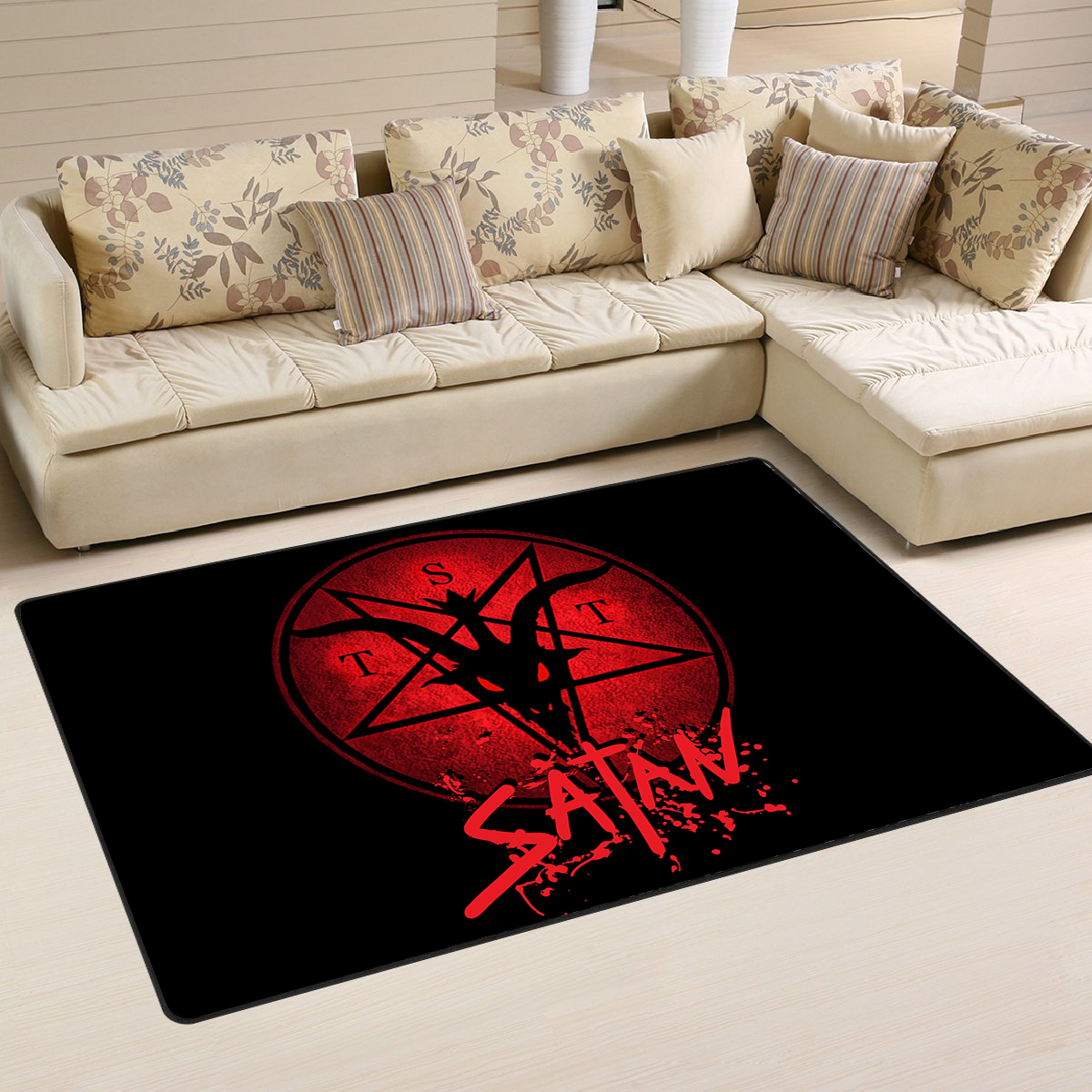 Skull Area Rug 02703 Home Decor Bedroom Living Room Decor