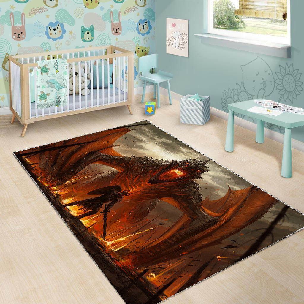 Dragon Area Rug 03089 Home Decor Bedroom Living Room Decor