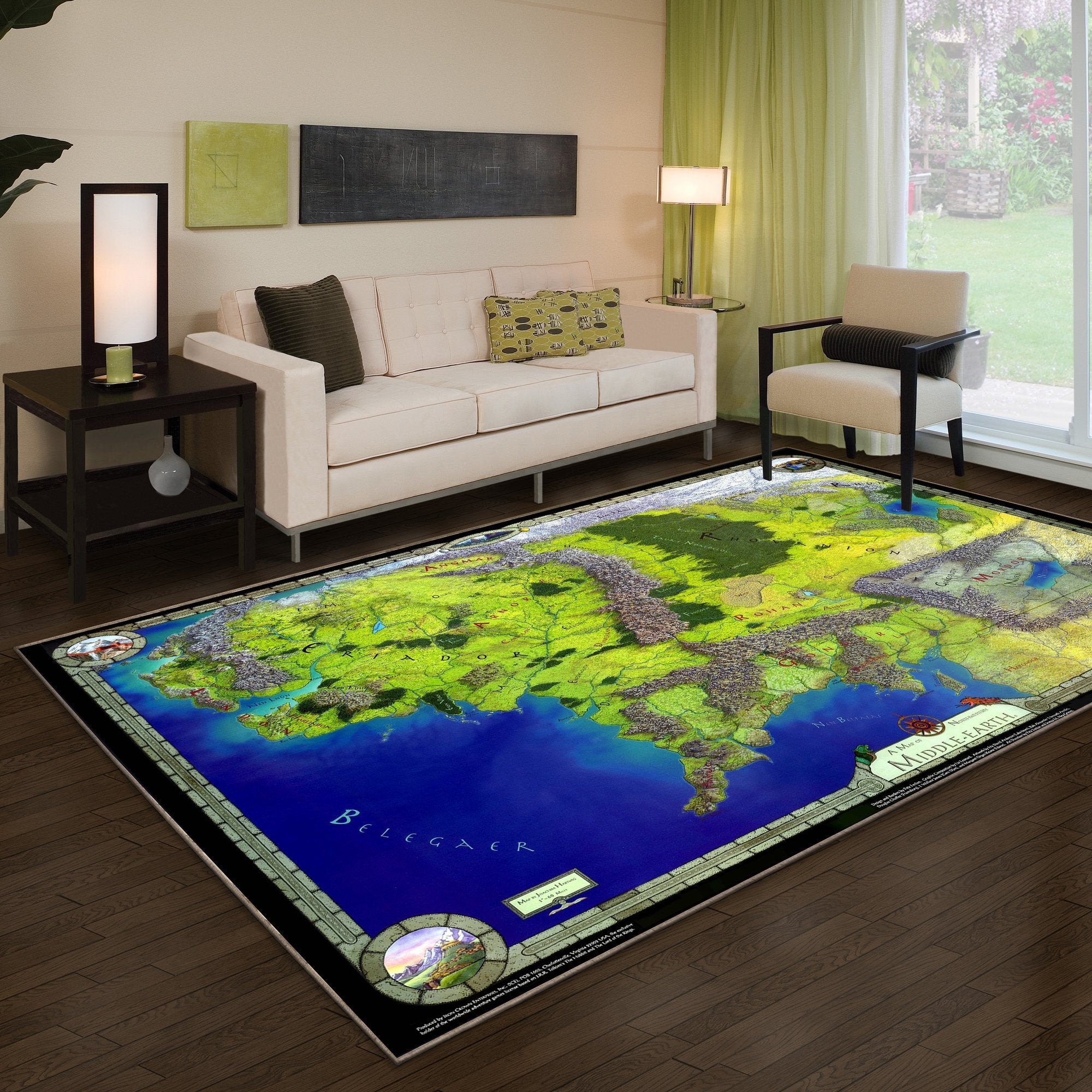 Area Rug Middle Earth Map High Resolution 04744 Home Decor Bedroom Living Room Decor