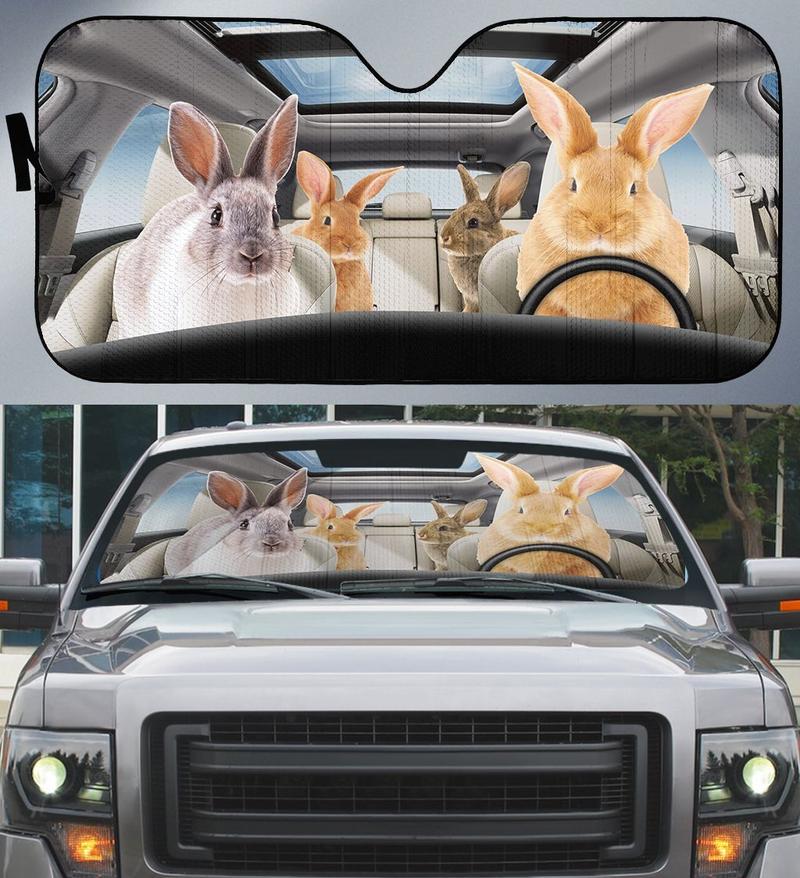 Rabbit Family Car Sunshade Gift Ideas 2021