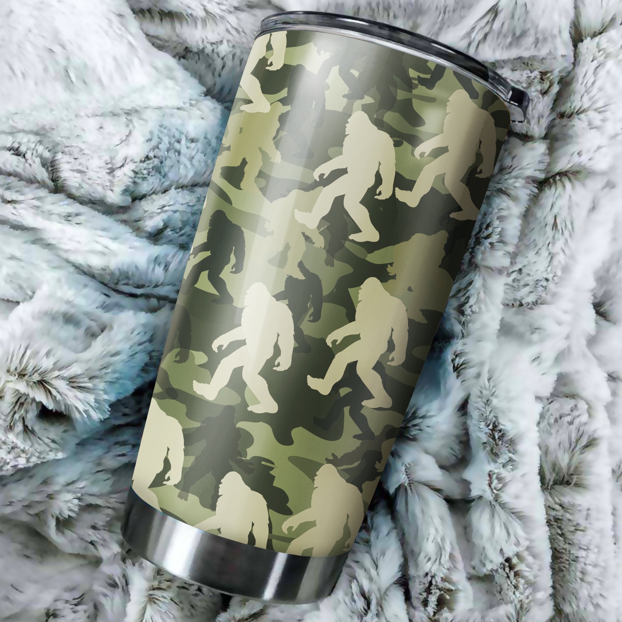 Bigfoot Camping Tumbler Perfect Birthday Best Gift Stainless Traveling Mugs 2021