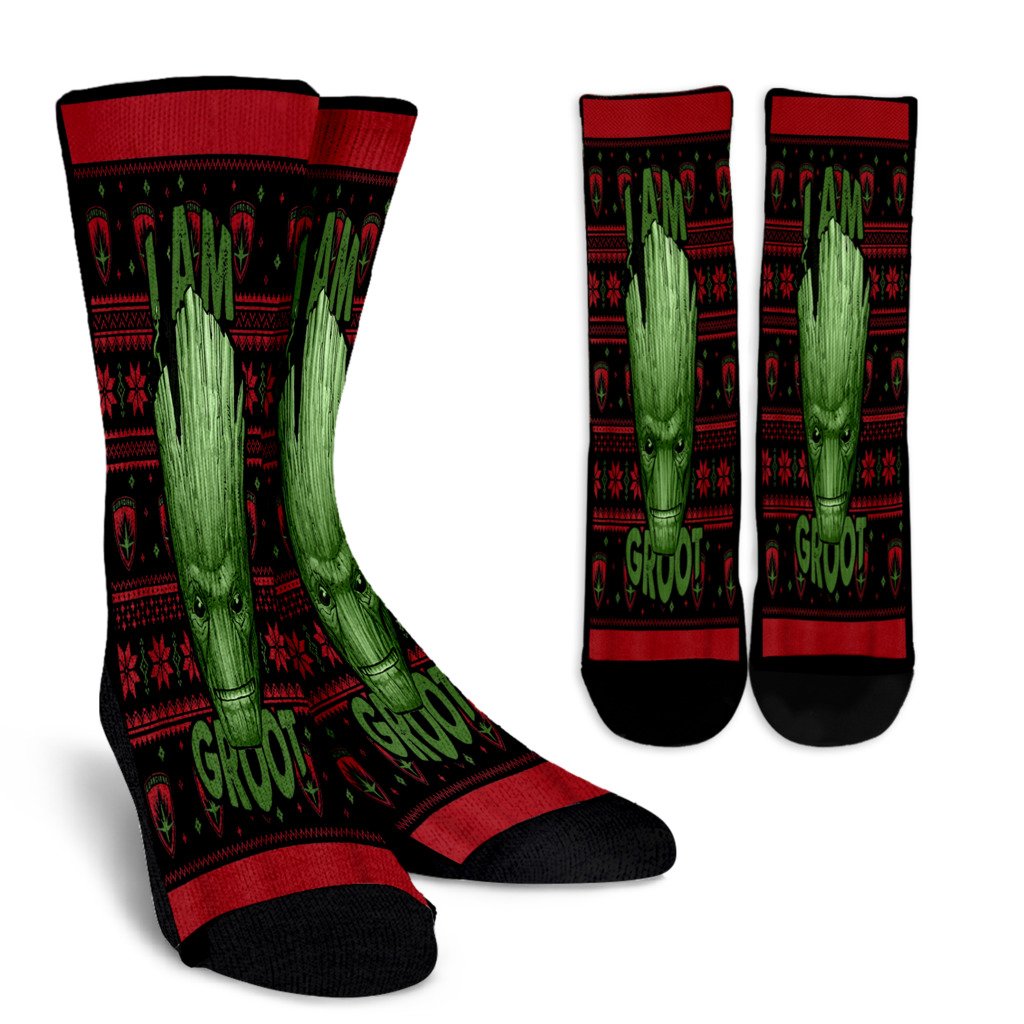 Guardians I Am Groot Ugly Christmas Sweater Noel Socks Perfect Christmas Gift