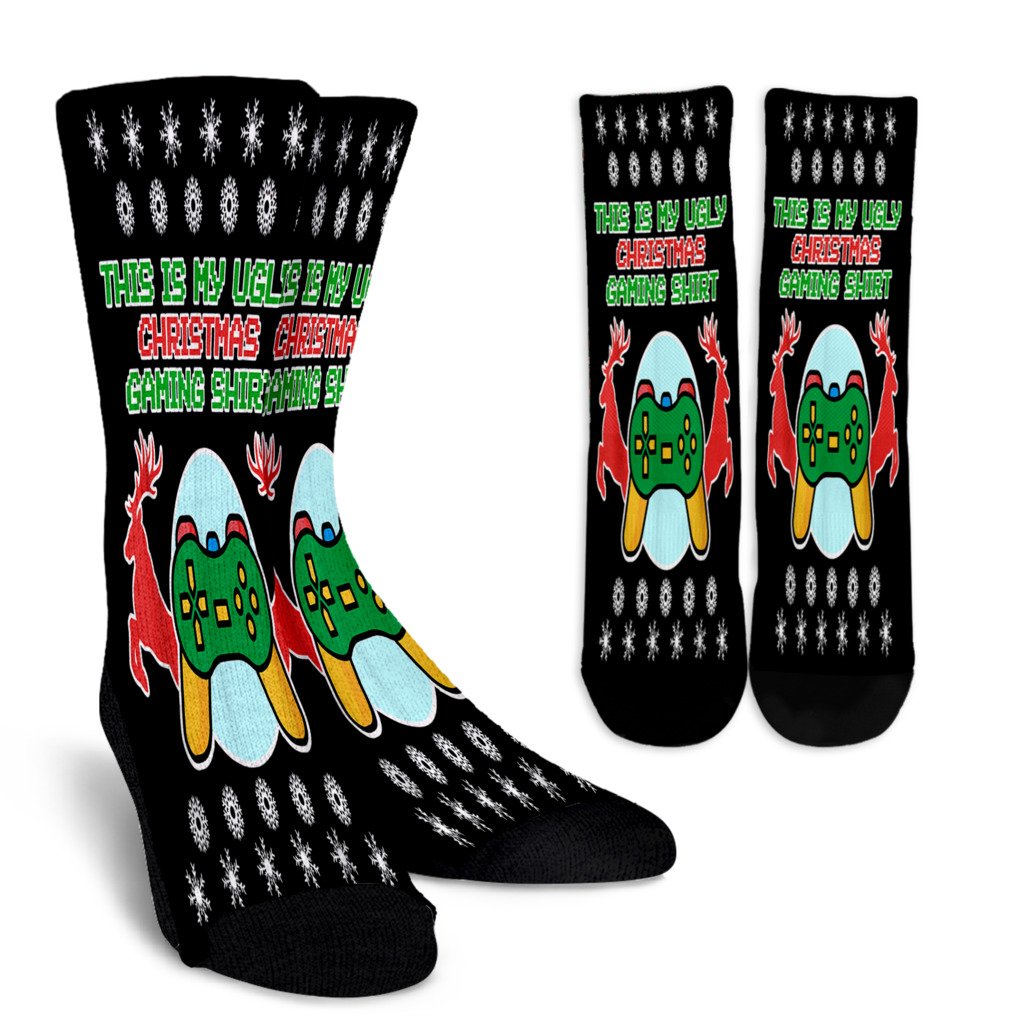 Ugly Christmas Gamer This Is My Ugly Christmas Gaming Noel Socks Perfect Christmas Gift