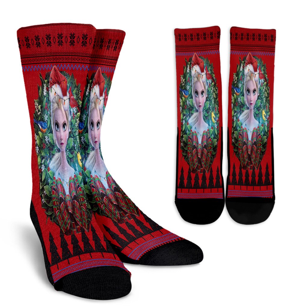 Ugly Christmas Queen Elsa Frozen 2 Noel Socks Perfect Christmas Gift