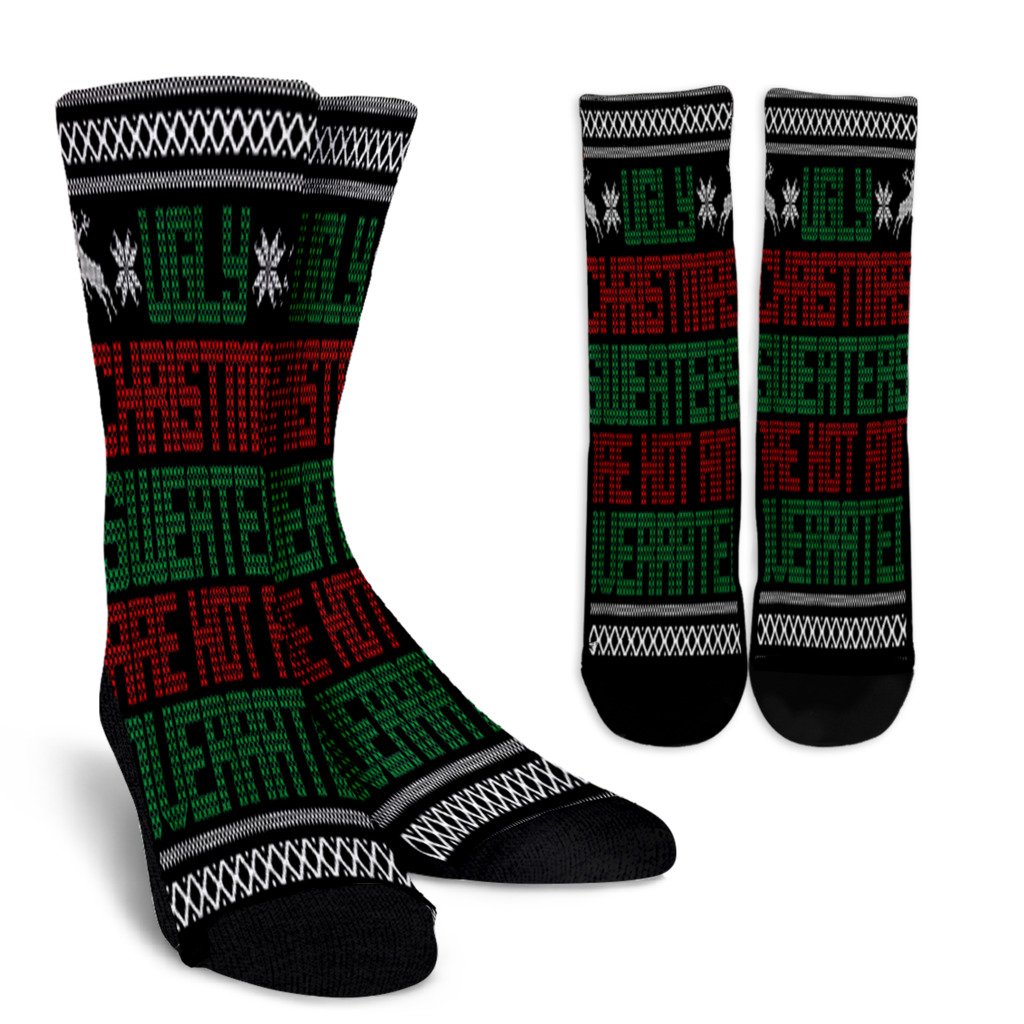 Funny Christmas For Ugly Sweater Party Men Women Kids Noel Socks Perfect Christmas Gift