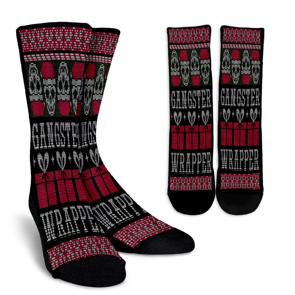 Ugly Christmas Gangster Wrapper Noel Socks Perfect Christmas Gift