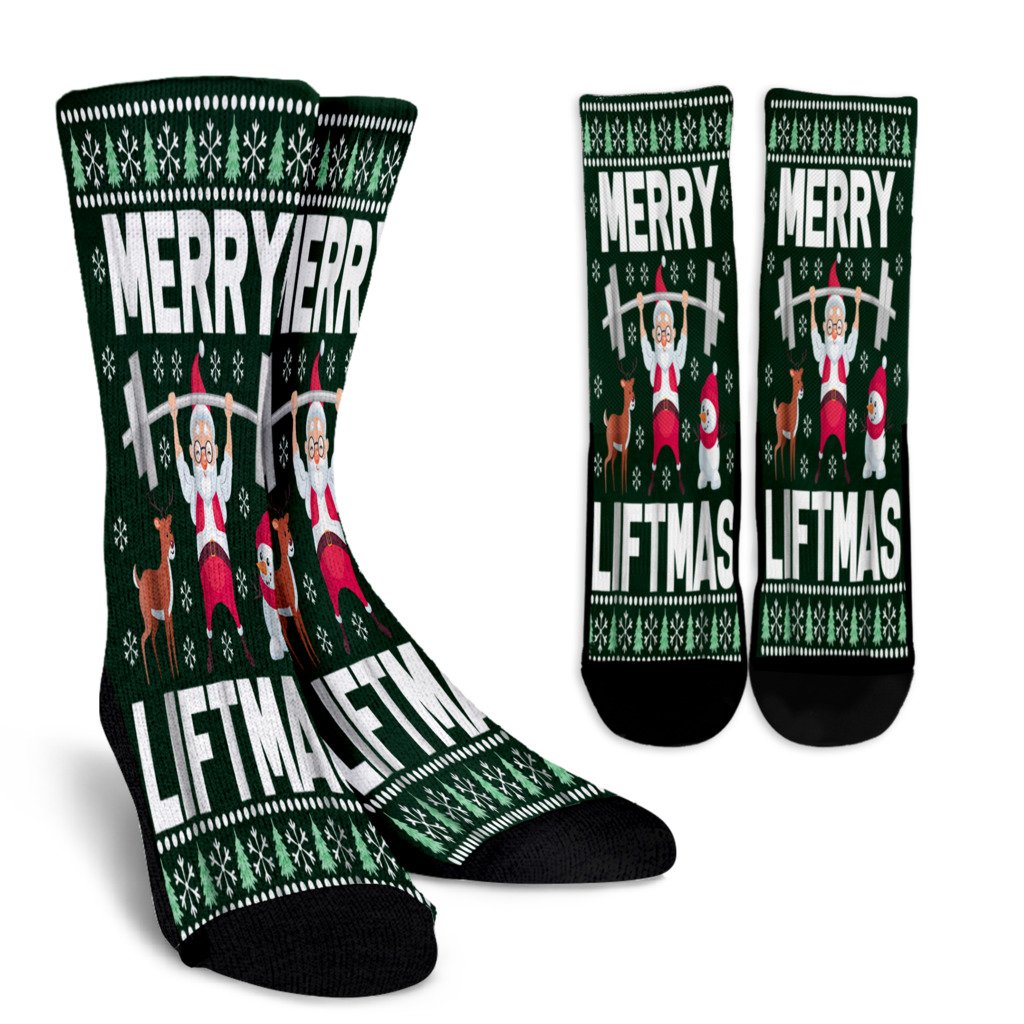 Merry Liftmas Ugly Christmas Sweater Gym Workout Noel Socks Perfect Christmas Gift