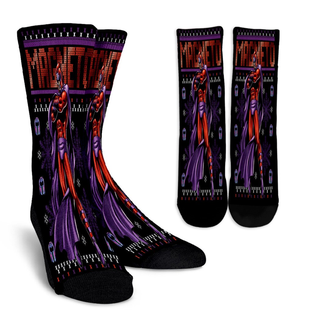 X Men Magneto Purple Ugly Christmas Sweater Noel Socks Perfect Christmas Gift