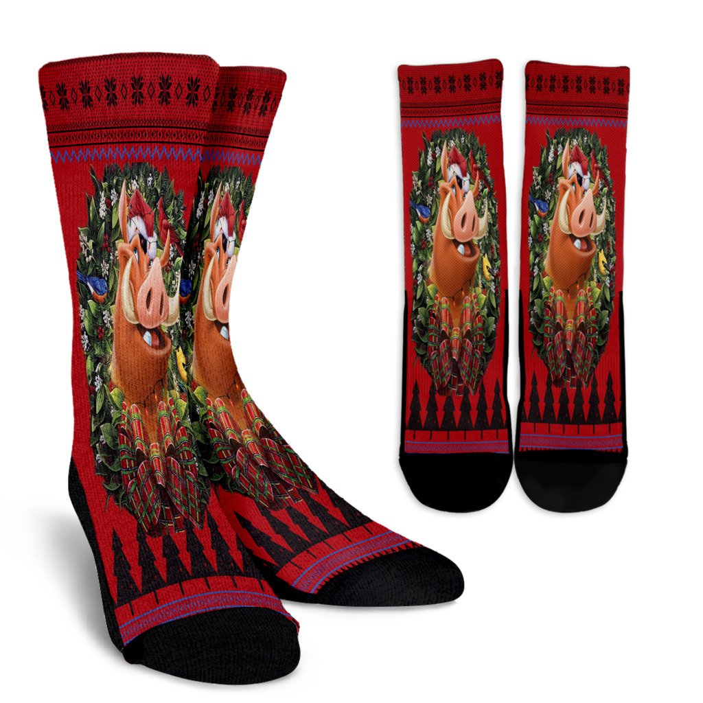 Ugly Christmas Pumba Lion King Noel Socks Perfect Christmas Gift