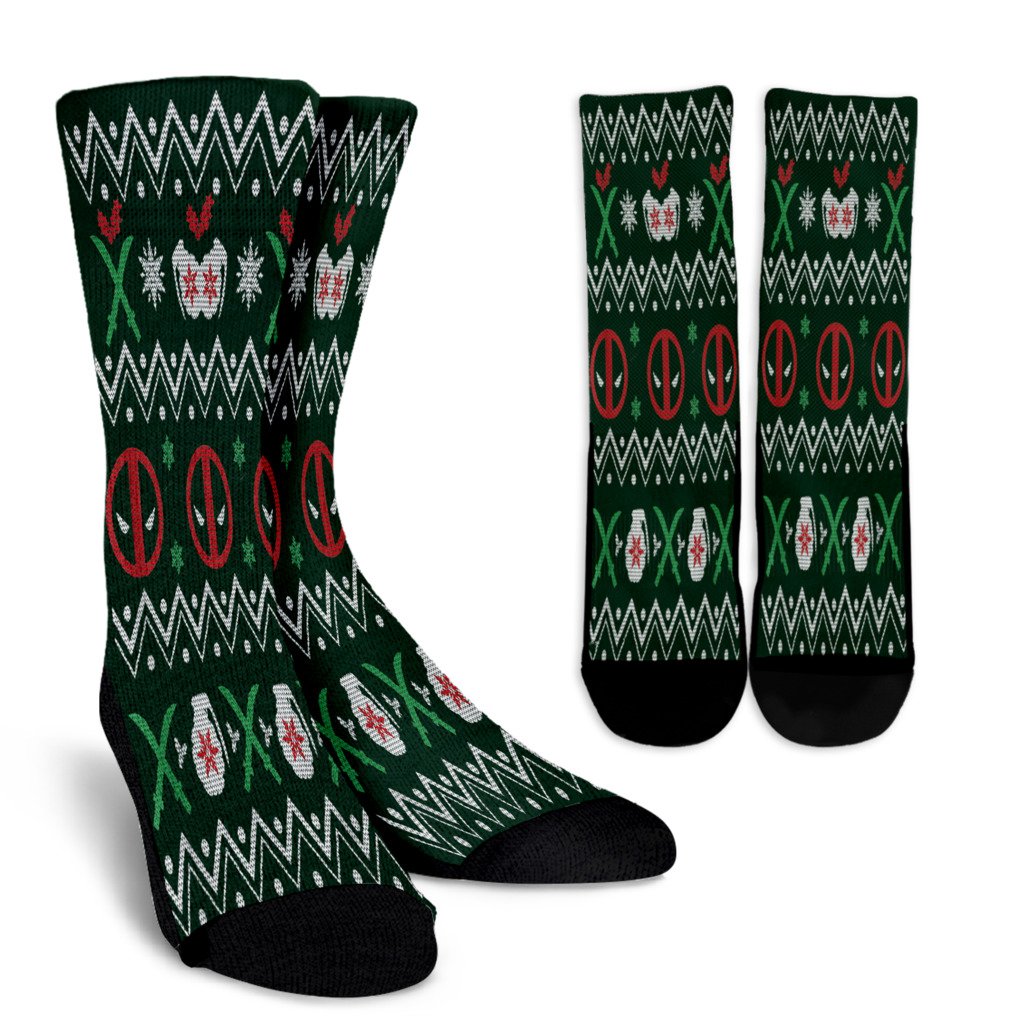 Deadpool Weapons Ugly Christmas Sweater Noel Socks Perfect Christmas Gift