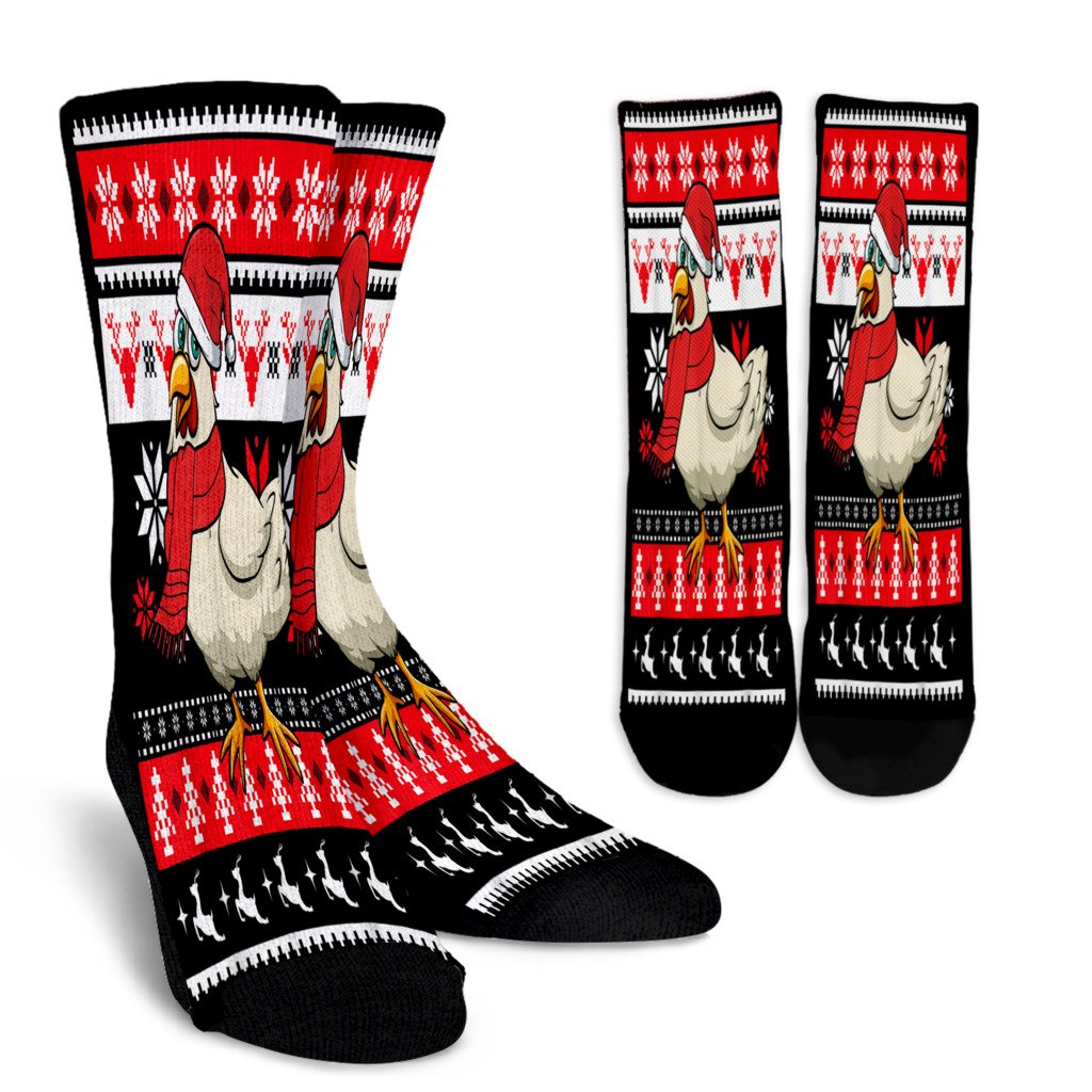 Ugly Christmas Chicken Noel Socks Perfect Christmas Gift