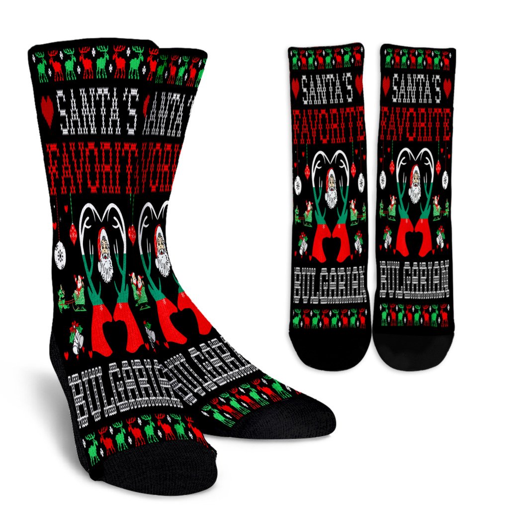 Santa Favorite Bulgarian Christmas Gift Ugly Sweater Noel Socks Perfect Christmas Gift