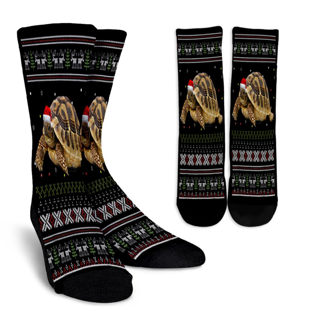 African Sulcata Tortoise Ugly Christmas Sweater Noel Socks Perfect Christmas Gift