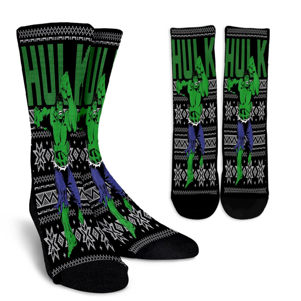 Hulk Retro Ugly Christmas Sweater Graphic Noel Socks Perfect Christmas Gift