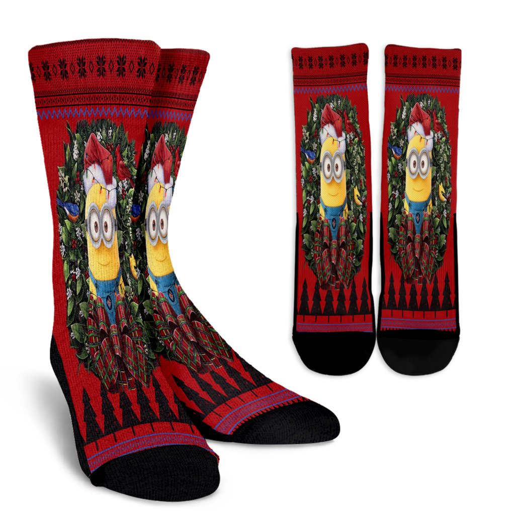 Ugly Christmas Minion 2 Noel Socks Perfect Christmas Gift