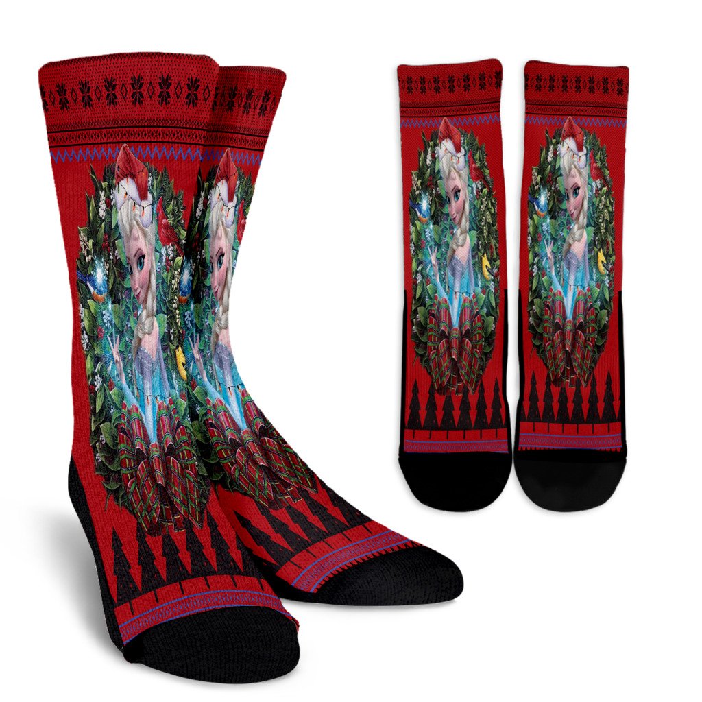 Ugly Christmas Elsa Frozen Noel Socks Perfect Christmas Gift