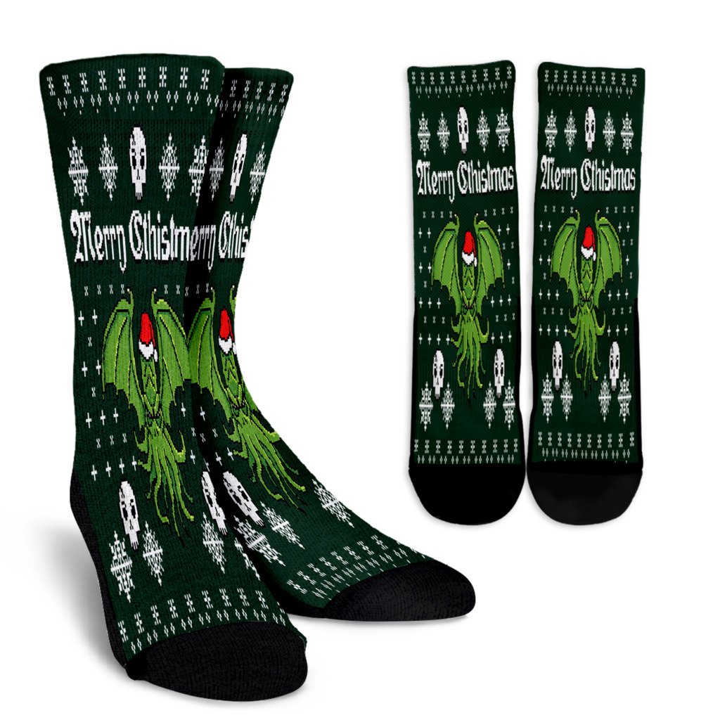 Merry Cthistmas Cthulhu Ugly Christmas Sweater Noel Socks Perfect Christmas Gift