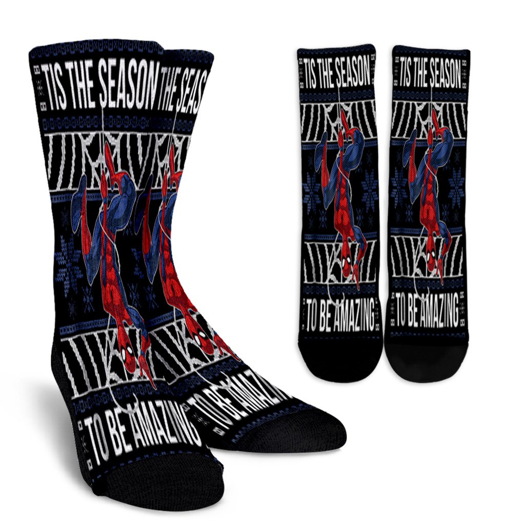 Amazing Spider Man Ugly Christmas Sweater Noel Socks Perfect Christmas Gift