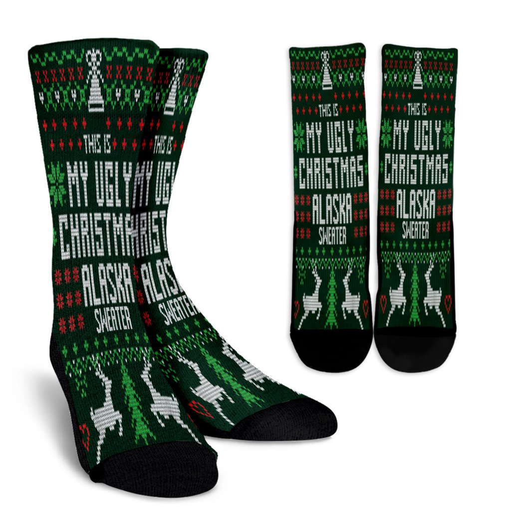 This Is My Ugly Christmas Alaska Sweater Funny Xmas Gifts Noel Socks Perfect Christmas Gift