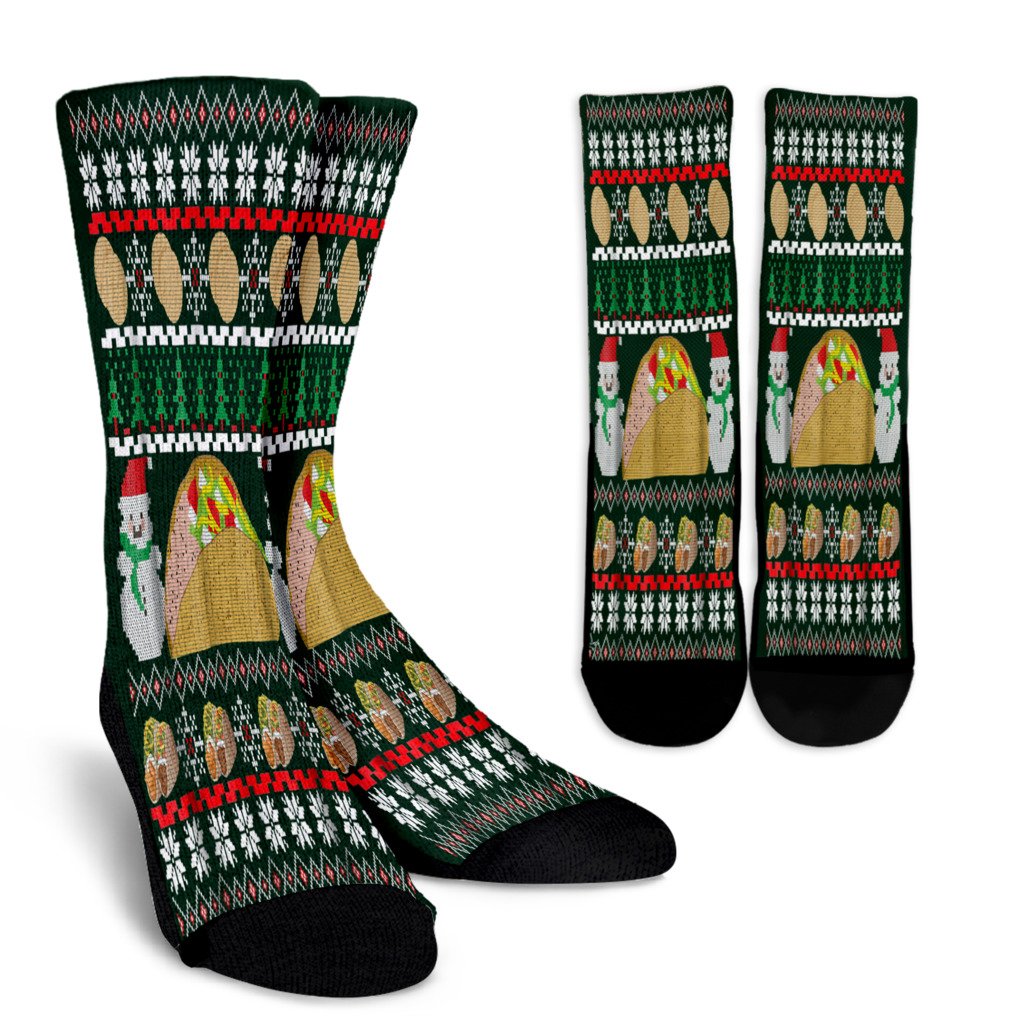 Taco Ugly Christmas Taco Lover Noel Socks Perfect Christmas Gift