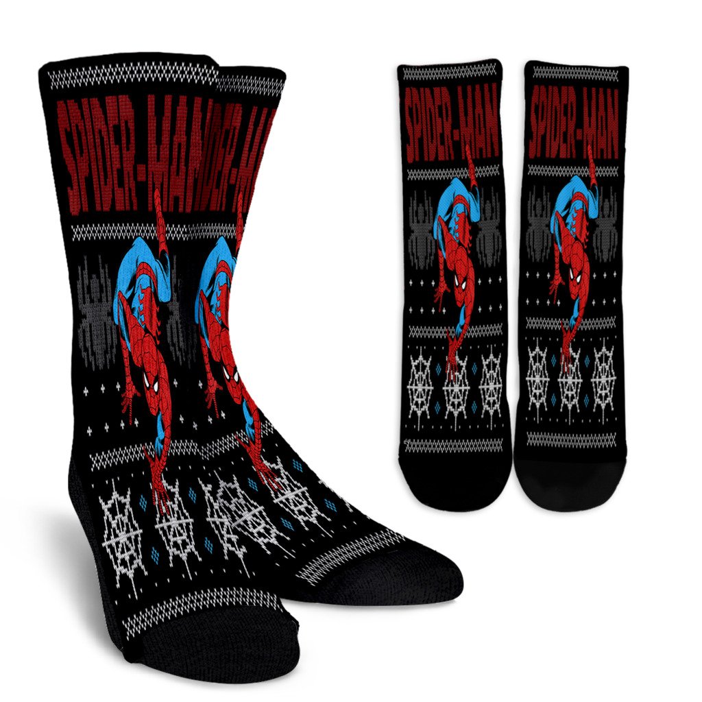 Spider Man Crawl Ugly Christmas Sweater Noel Socks Perfect Christmas Gift