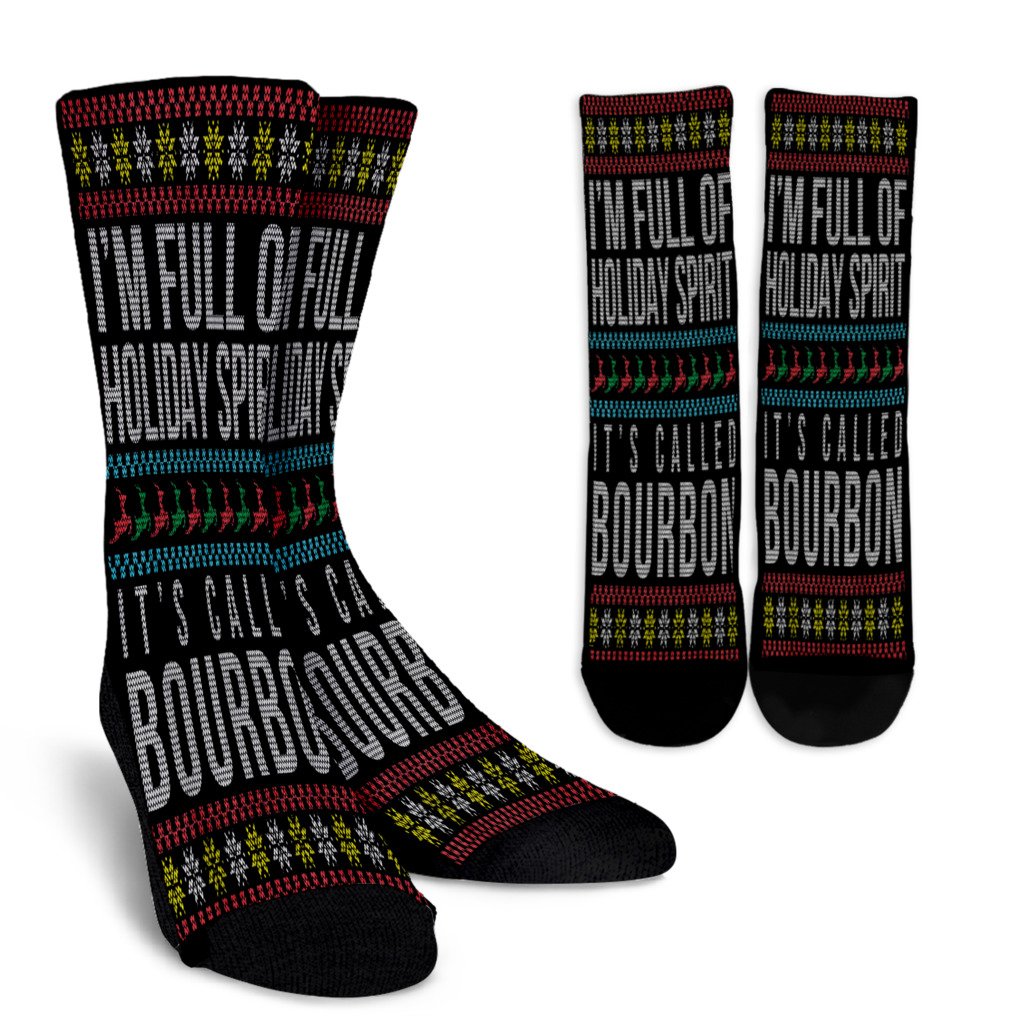 Ugly Christmas Drinking Funny Bourbon Holiday Party Gift Noel Socks Perfect Christmas Gift