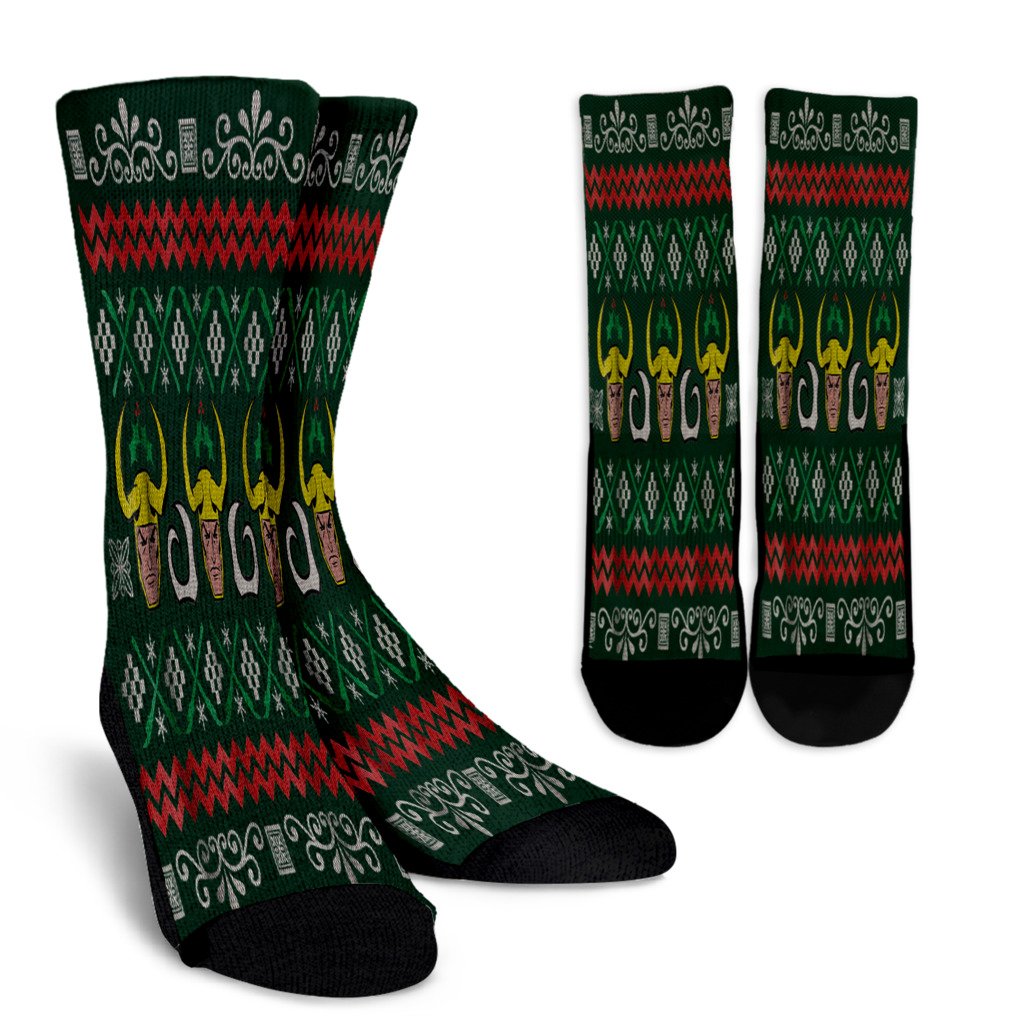 Loki Ugly Christmas Sweater Graphic Noel Socks Perfect Christmas Gift