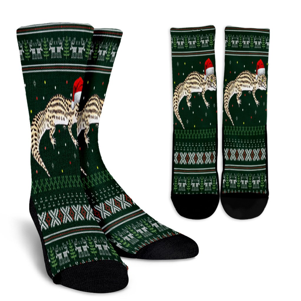 Leopard Gecko Ugly Christmas Sweater Noel Socks Perfect Christmas Gift