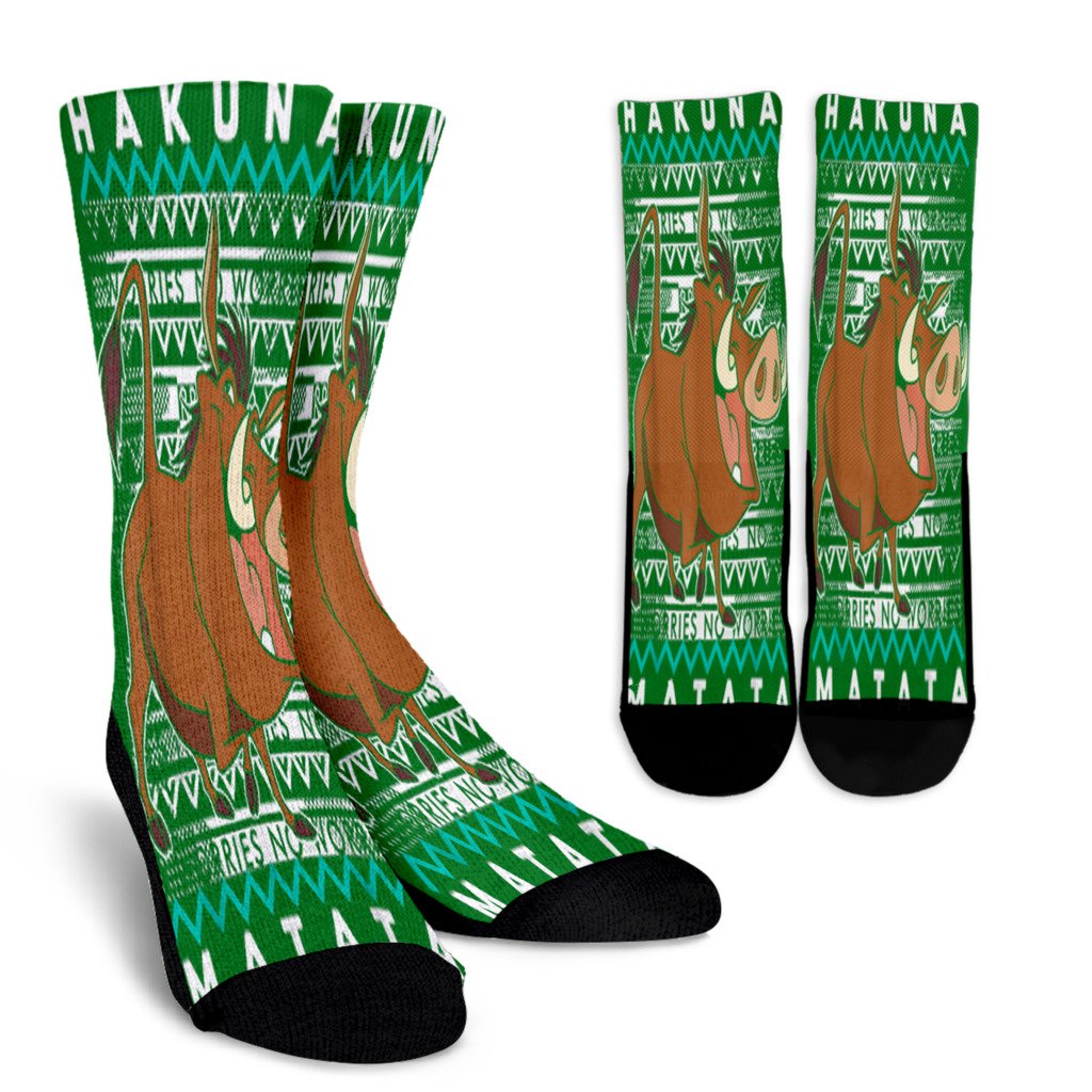 Lion King Pumba Ugly Christmas Noel Socks Perfect Christmas Gift