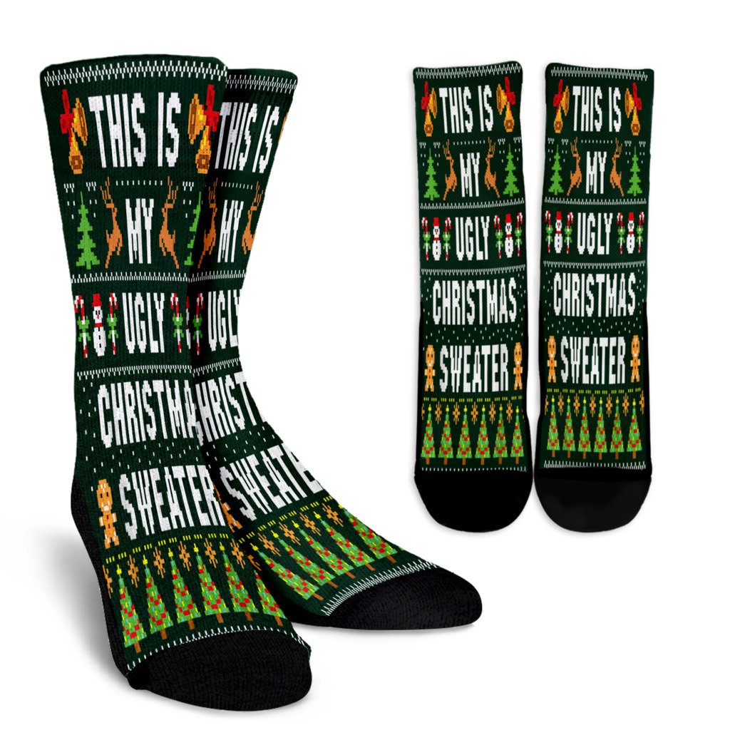 This Is My Ugly Sweater Funny Christmas Noel Socks Perfect Christmas Gift