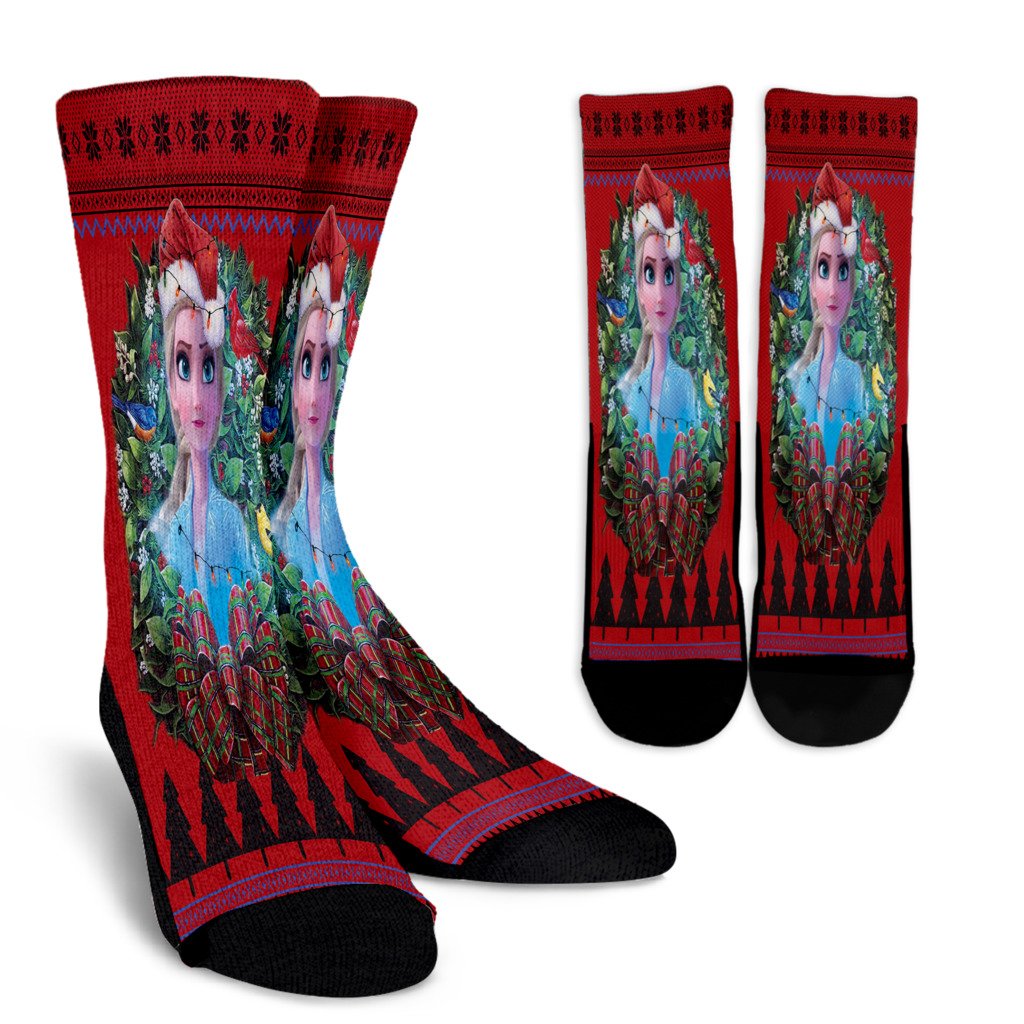 Ugly Christmas Elsa Queen Frosen 2 Noel Socks Perfect Christmas Gift